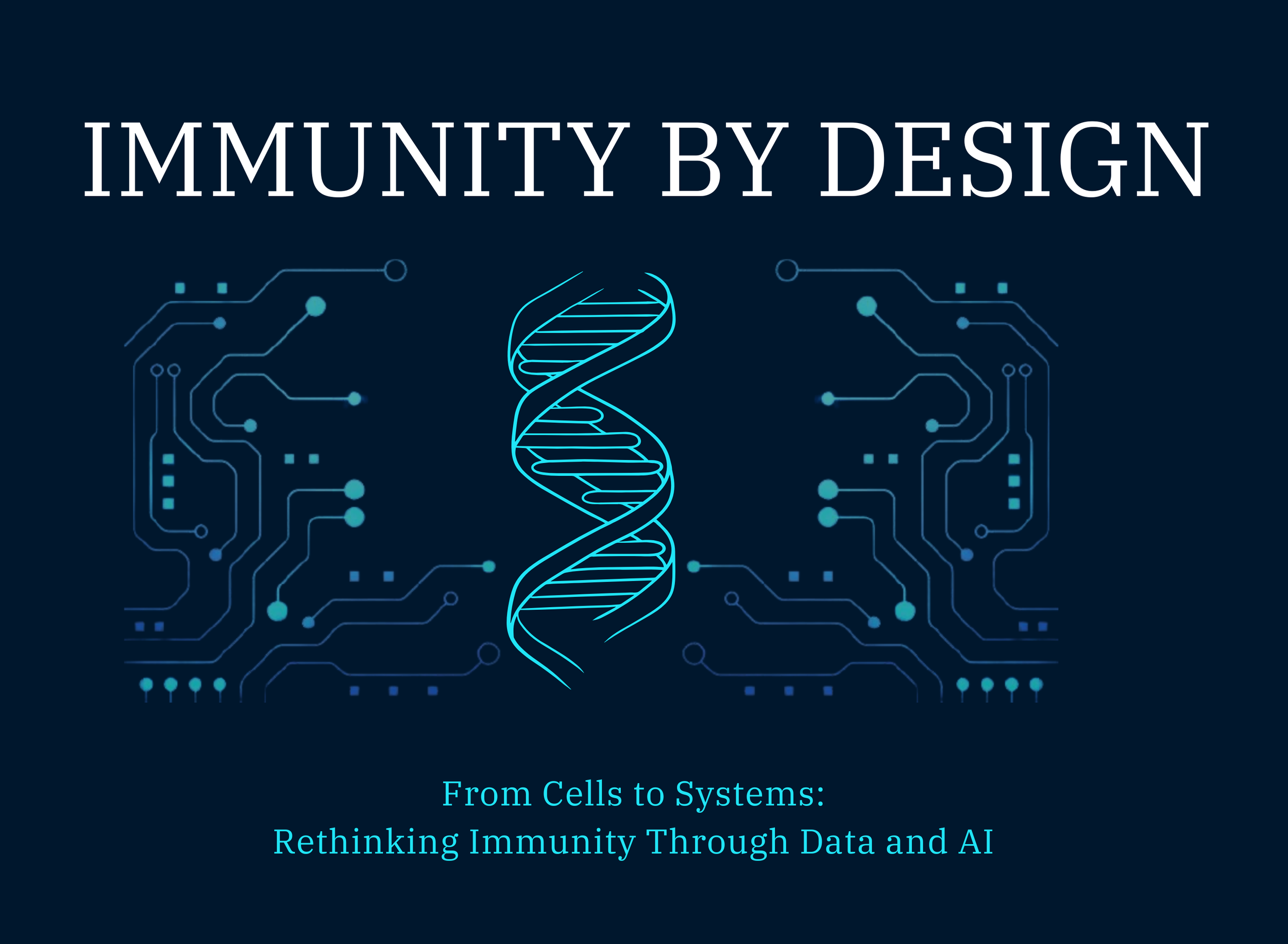 Cover image of the podcast “Immunity by Design”, exploring immunity, data, and artificial intelligence.