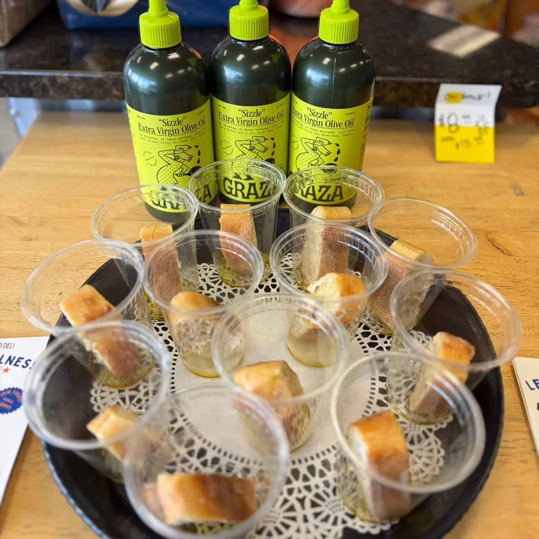 Life's too short to sample bad food! We're passing out samples of fresh baguettes and Graza Extra Virgin Olive Oil this afternoon! What would you pair your Graza EVOO with?