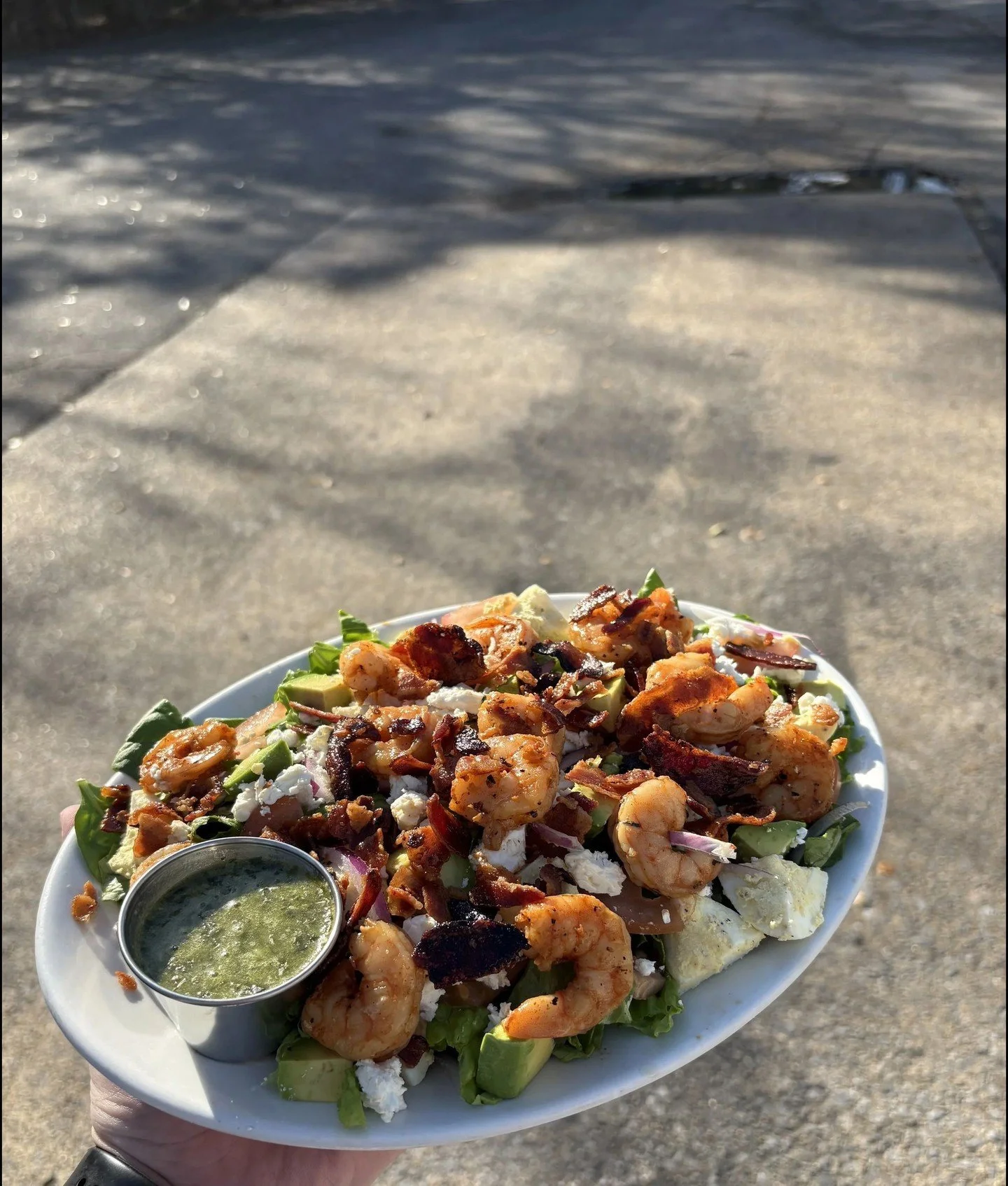 Manna&rsquo;s Lunch Specials for Thursday, March 26th!: Entrees

Shrimp Cobb Salad (GF) 12

(Cajun shrimp, bacon, hardboiled eggs, red onion, tomato, avocado, feta cheese &amp; cilantro lime dressing)

Turkey Reuben 10

Sesame Tofu &amp; Mushroom Let