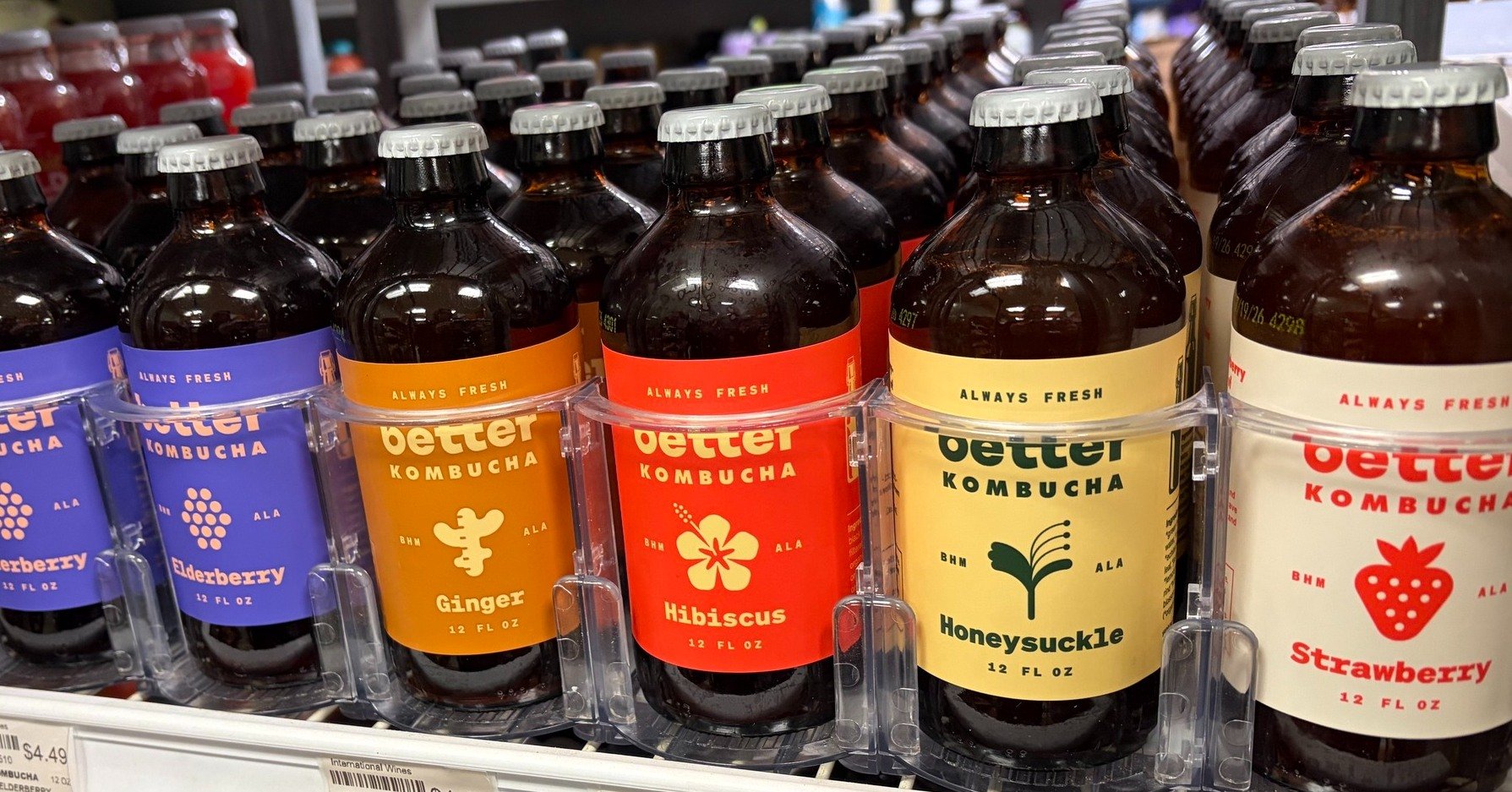 Better get some kombucha! We've got Birmingham-made Better Kombucha in the cooler section, so it's cold, delicious, and ready for you as they days heat up this spring. 

Quench you thirst and get all the benefits of kombucha--prebiotics, blood sugar 