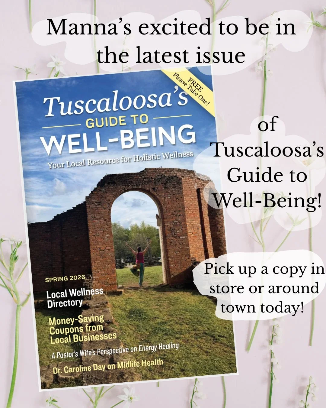 We're so excited to be in the Spring 2026 issue of Tuscaloosa's Guide to Well-Being from Growing Together alongside so many other great T-town health-focused businesses. 

Be sure to follow @tuscaloosa.wellness.fest and mark your calendars for 1-4pm 
