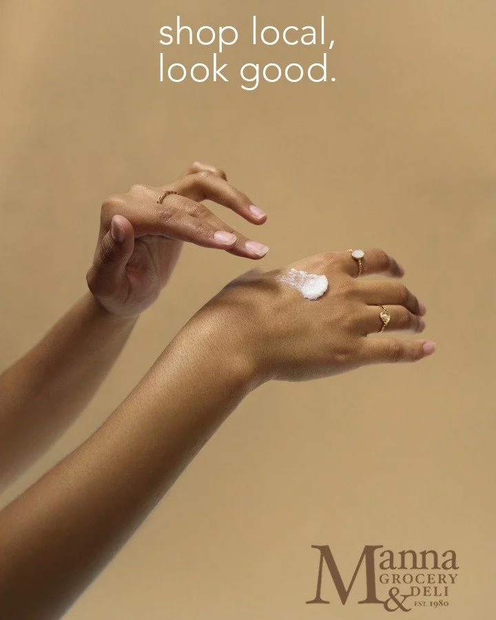 We're still celebrating Fat And The Moon, a new skincare line at Manna Grocery! 

For two more days, through May 14, Loyalty Members get double points on any Fat And The Moon purchase, PLUS you can get a free F&amp;TM sample with any purchase. Just a
