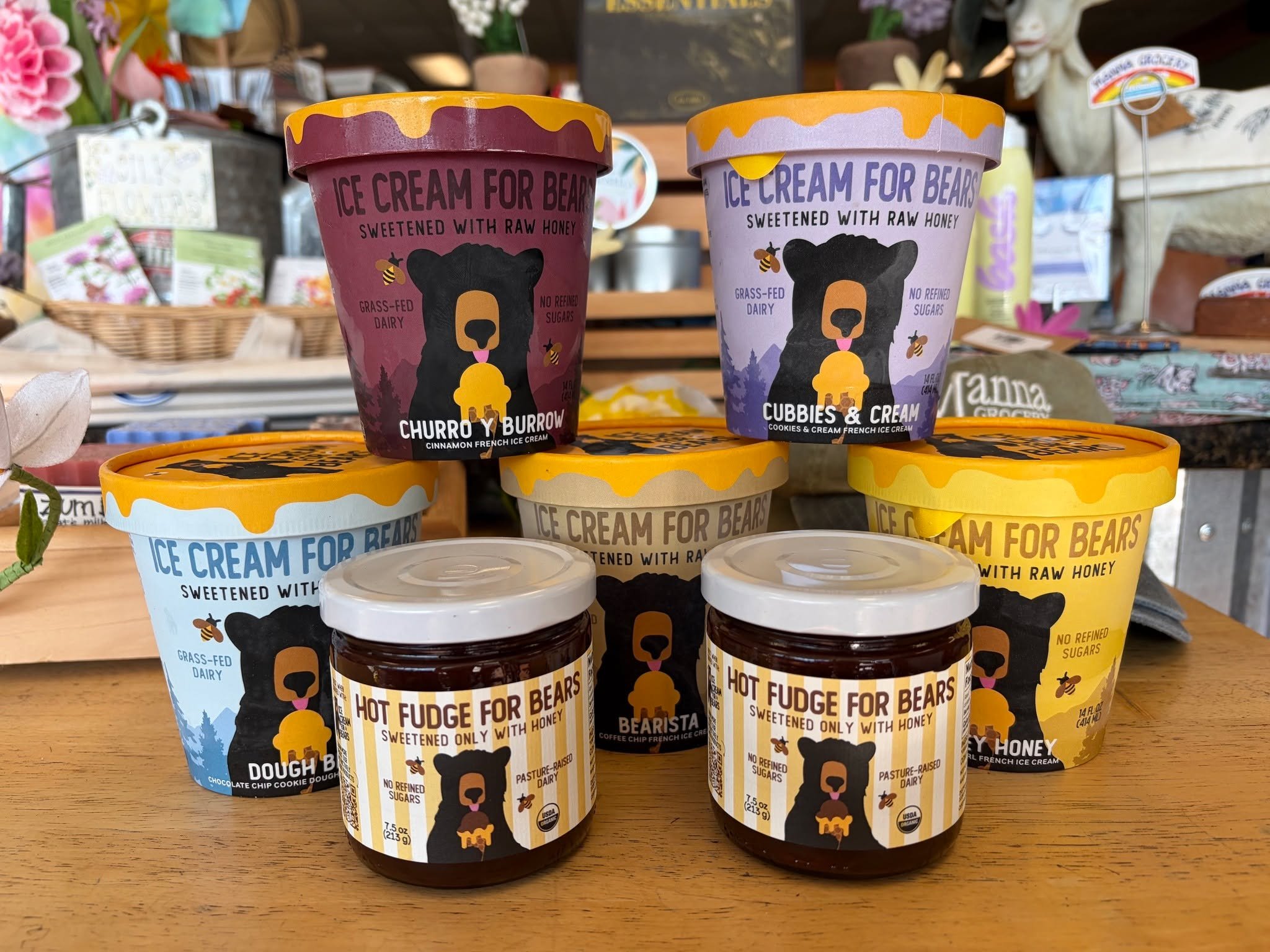 Nothing says summer like ice cream, and our Ice Cream For Bears pints are flying out of our freezer. 
Now we've added another treat: HOT FUDGE FOR BEARS! 

Sweetened with only honey, and made with pasture-raised dairy--it's hot fudge made right! Come