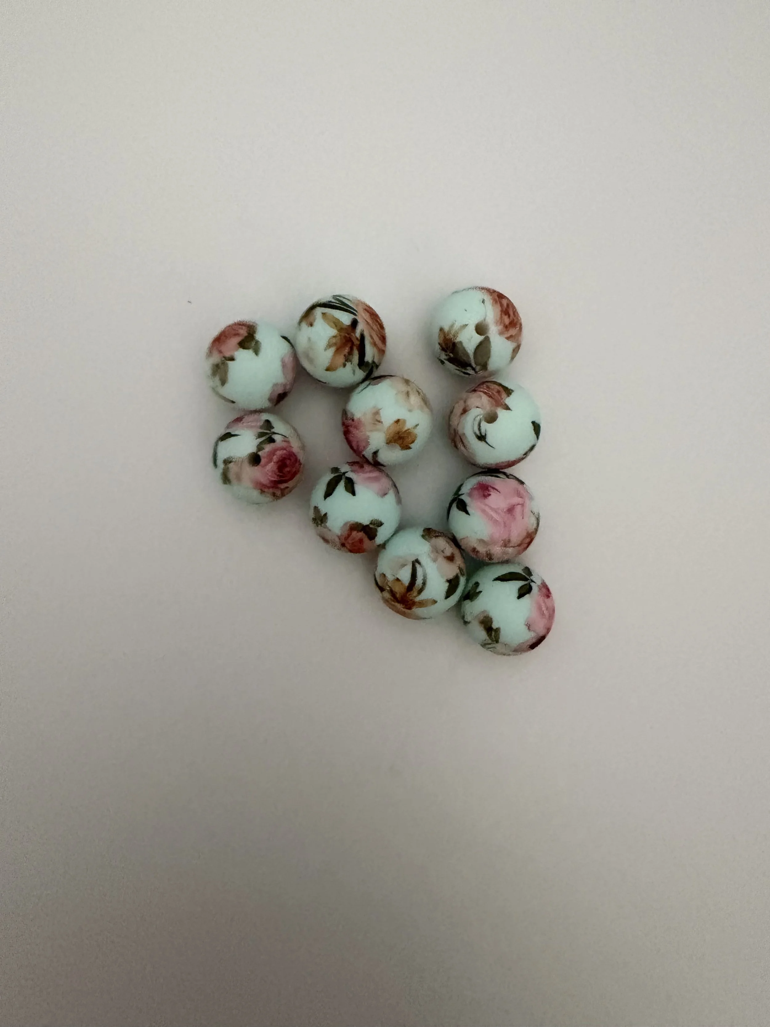 Mint color with flowers