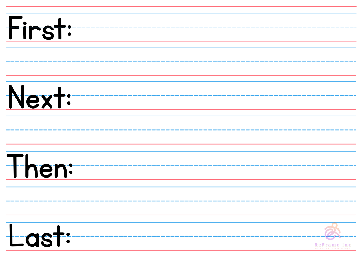 Visual Scaffolding: First Next Then Last