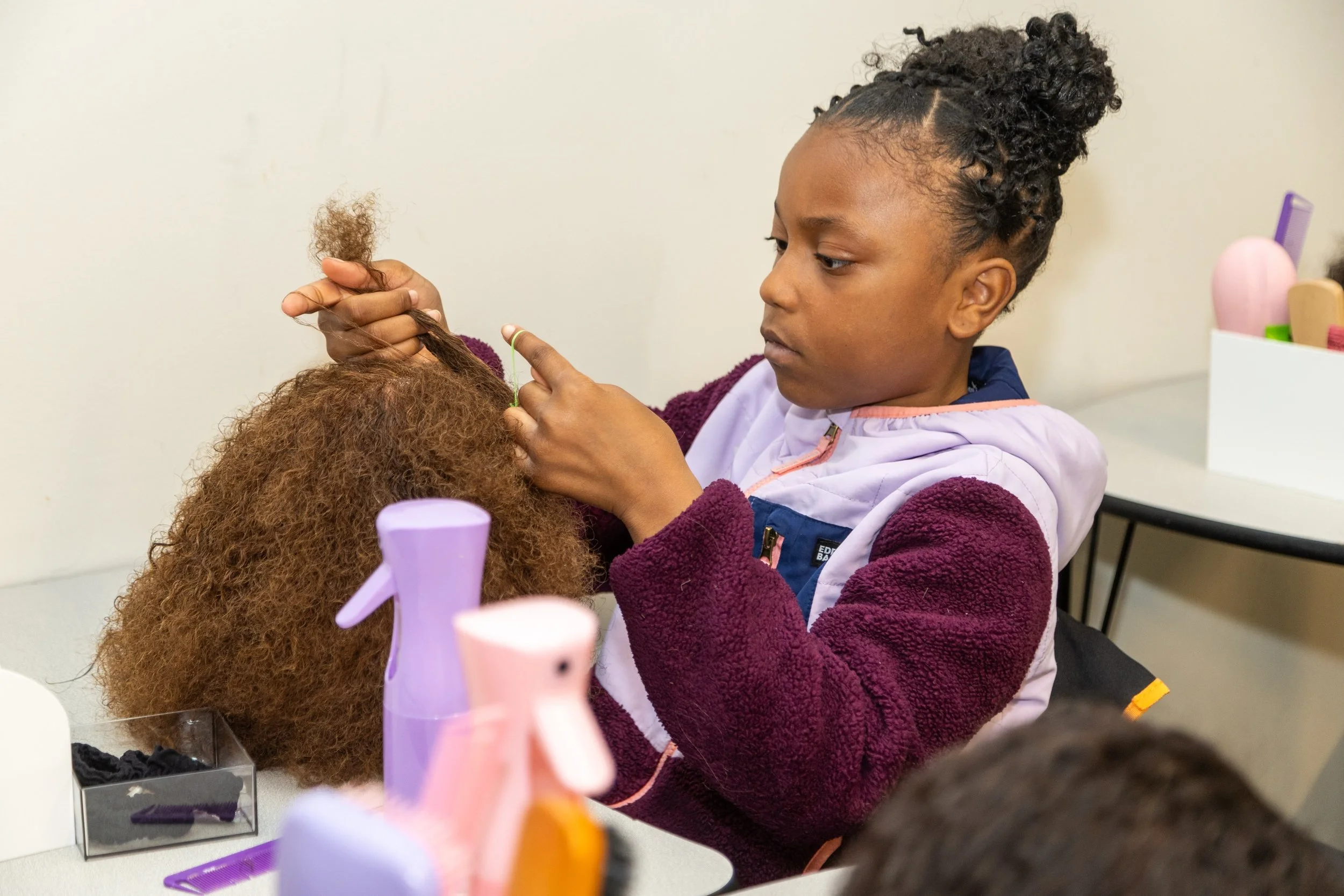 You&rsquo;re special, and so is your crown! 🦄

Fun fact: only about 11&ndash;15% of people worldwide have naturally curly hair! ➰ 

Through hands-on hair care education, girls get to explore texture, try new techniques, and build confidence in their