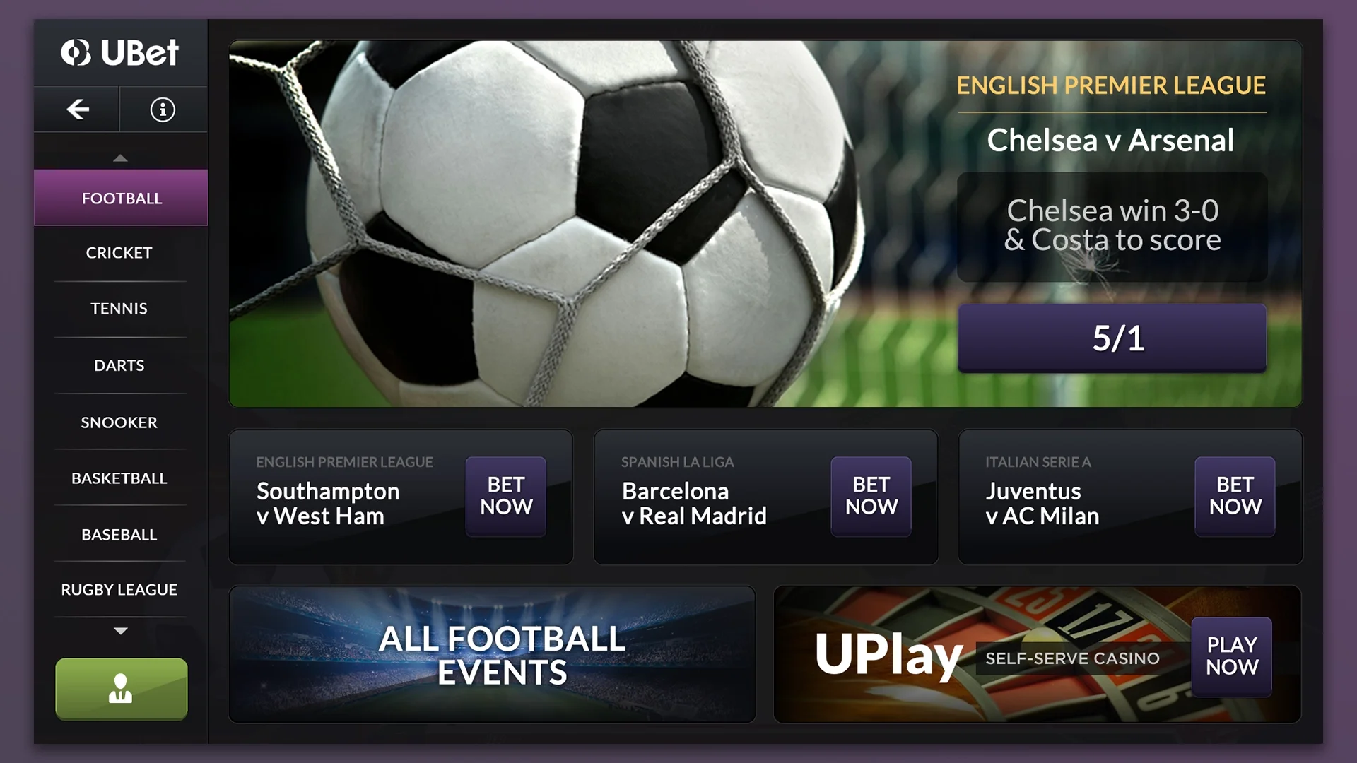 UBet - Bet In Play