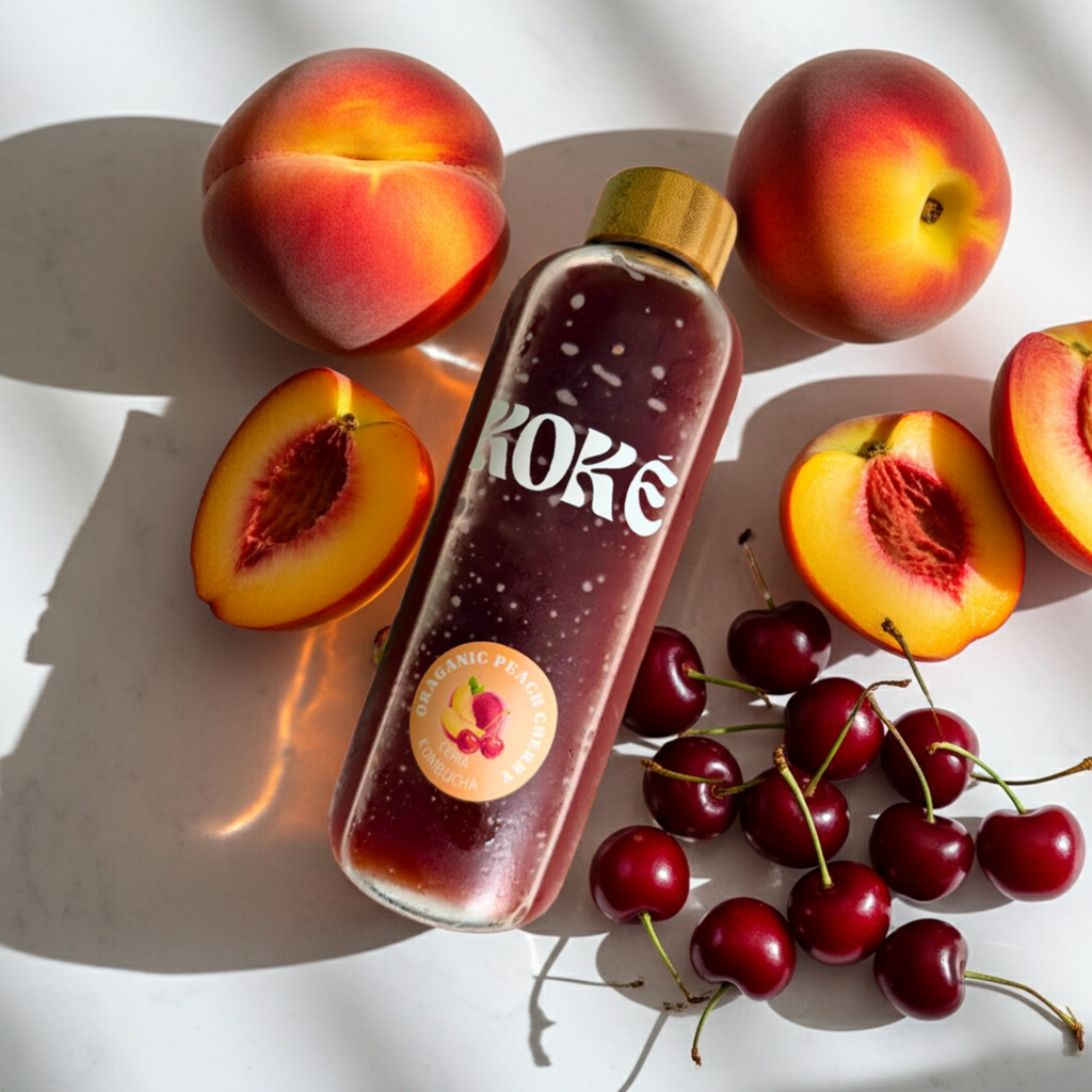 Peach Cherry Kombucha