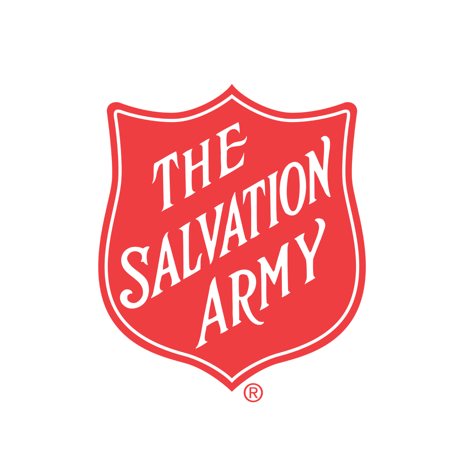 The Salvation Army logo featuring a red shield with white text on a black background.