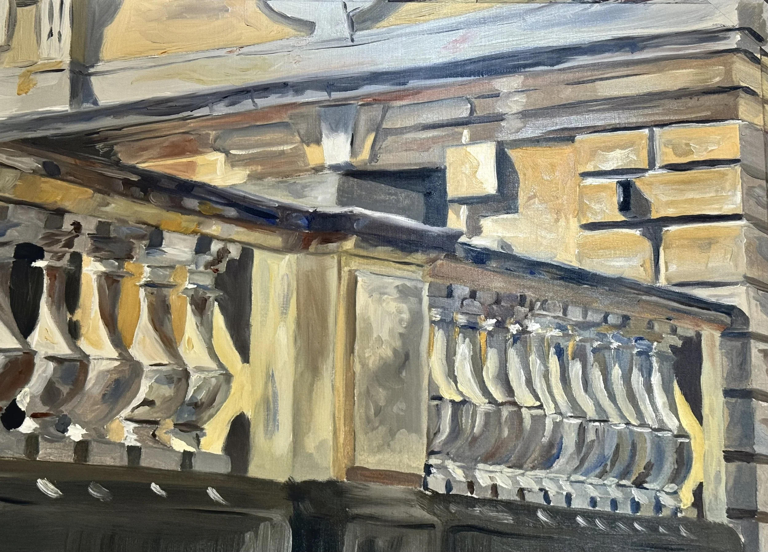 Limestone balustrade