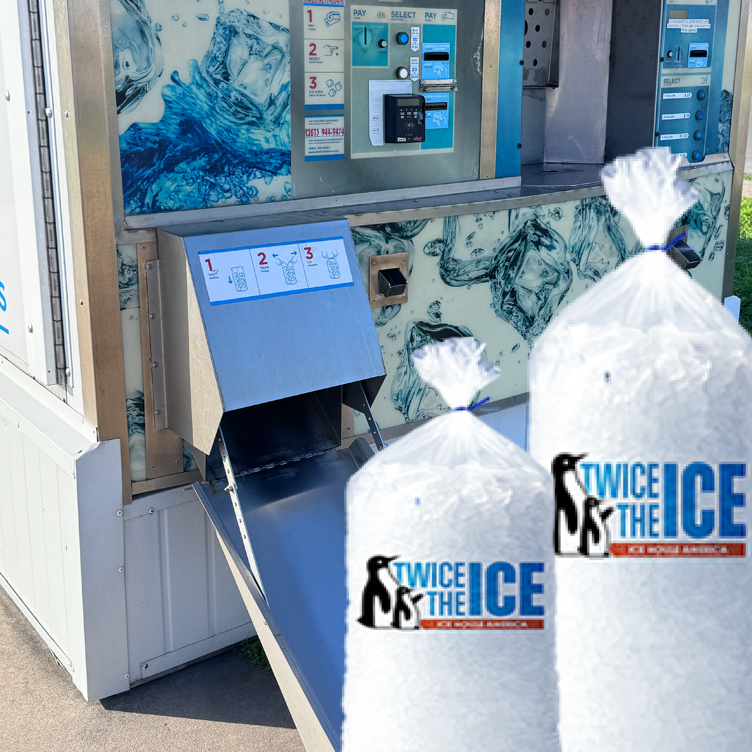 Self serve ice machine
