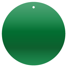 Grüner Ball mit einem kleinen schwarzen Punkt oben