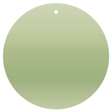 Grüner, schlichter runder Schlüsselanhänger mit kleiner Anhängerschlaufe oben