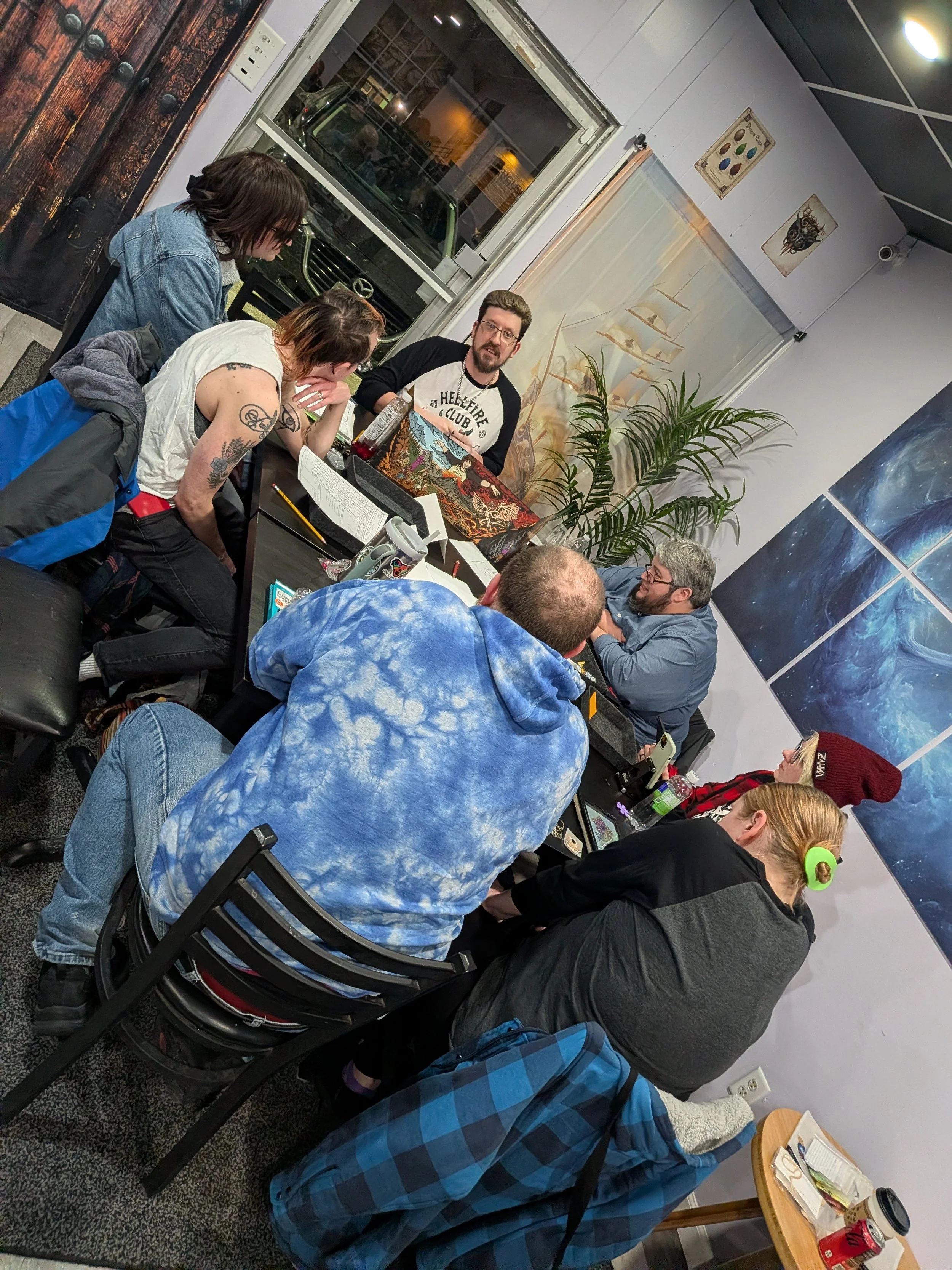 One of our D&D tables at Nirvana on Feb 2, 2026