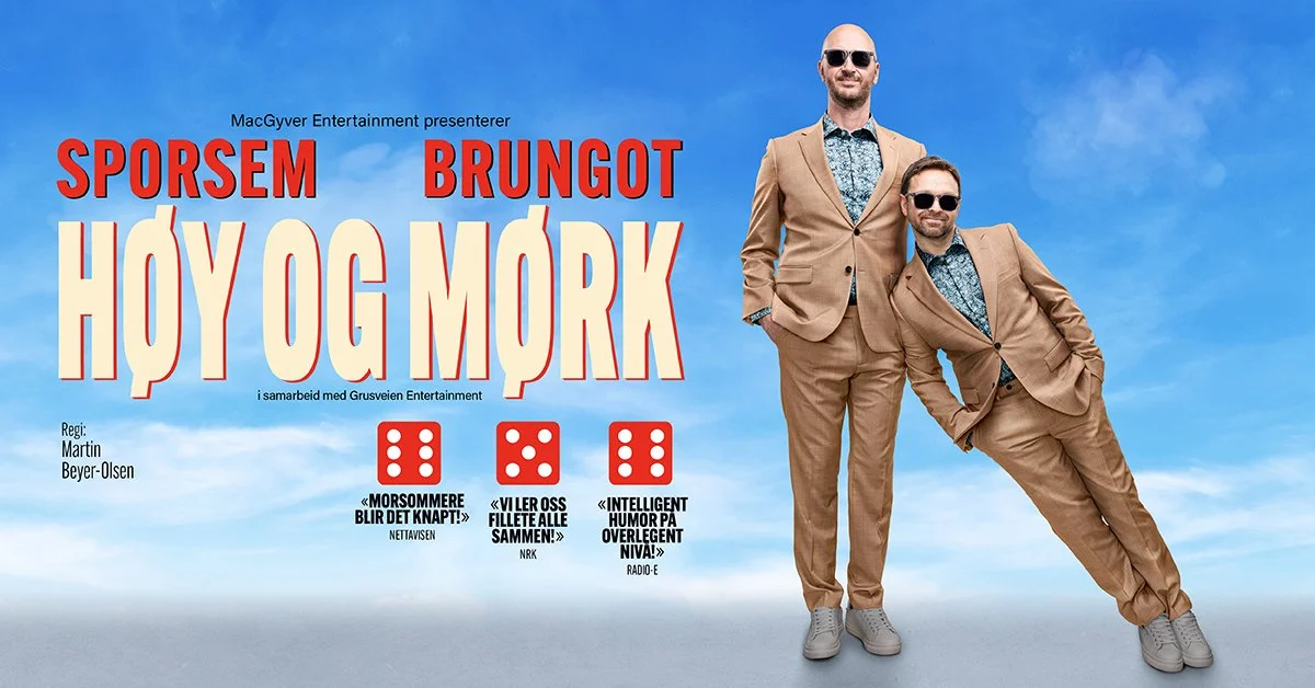 Høy og mørk toppbanner med Terje Sporsem og John Brungot og gode terningkast