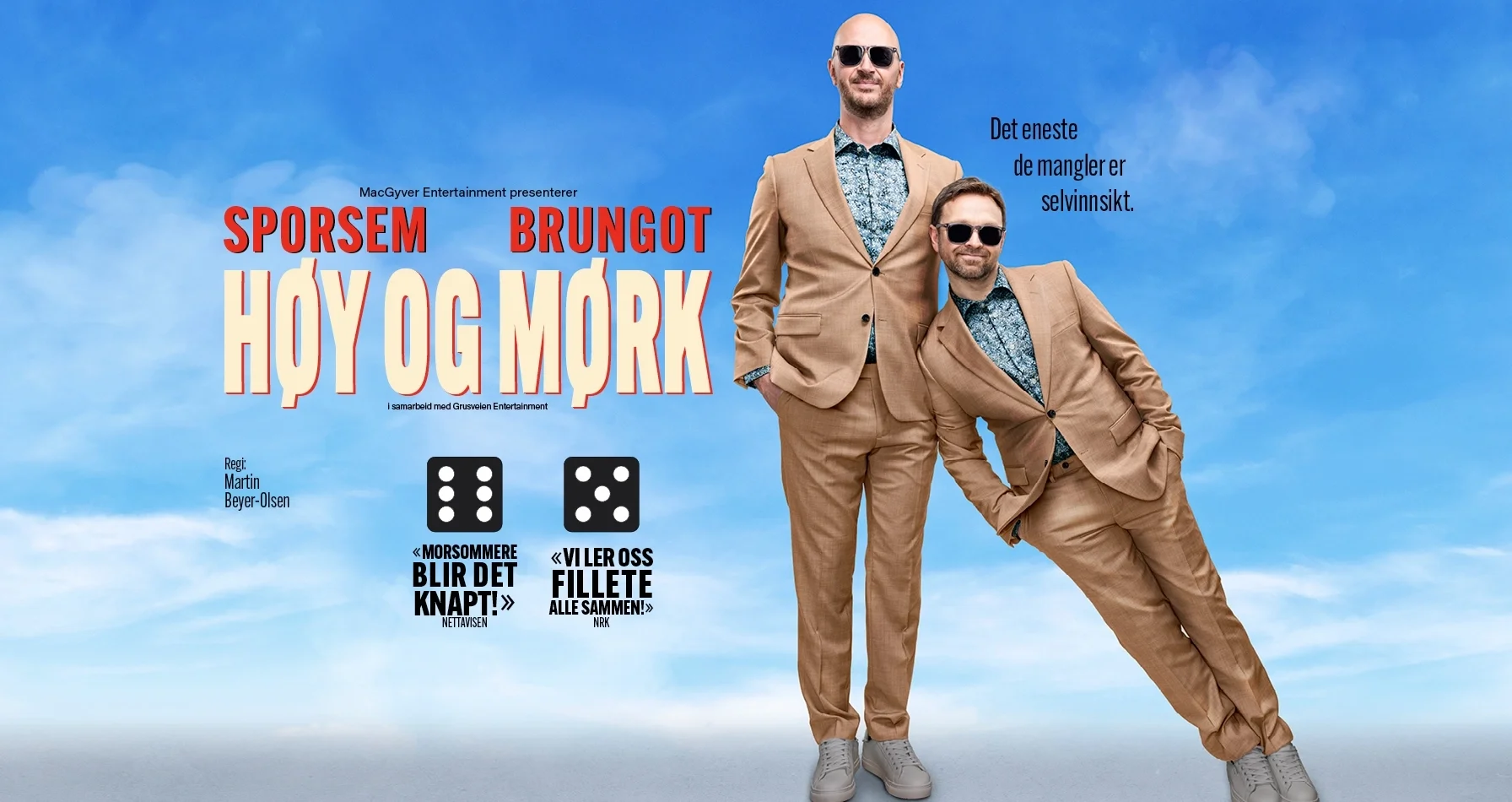 Showplakat_høy og mørk_med terningkast_Terje Sporsem og John Brungot