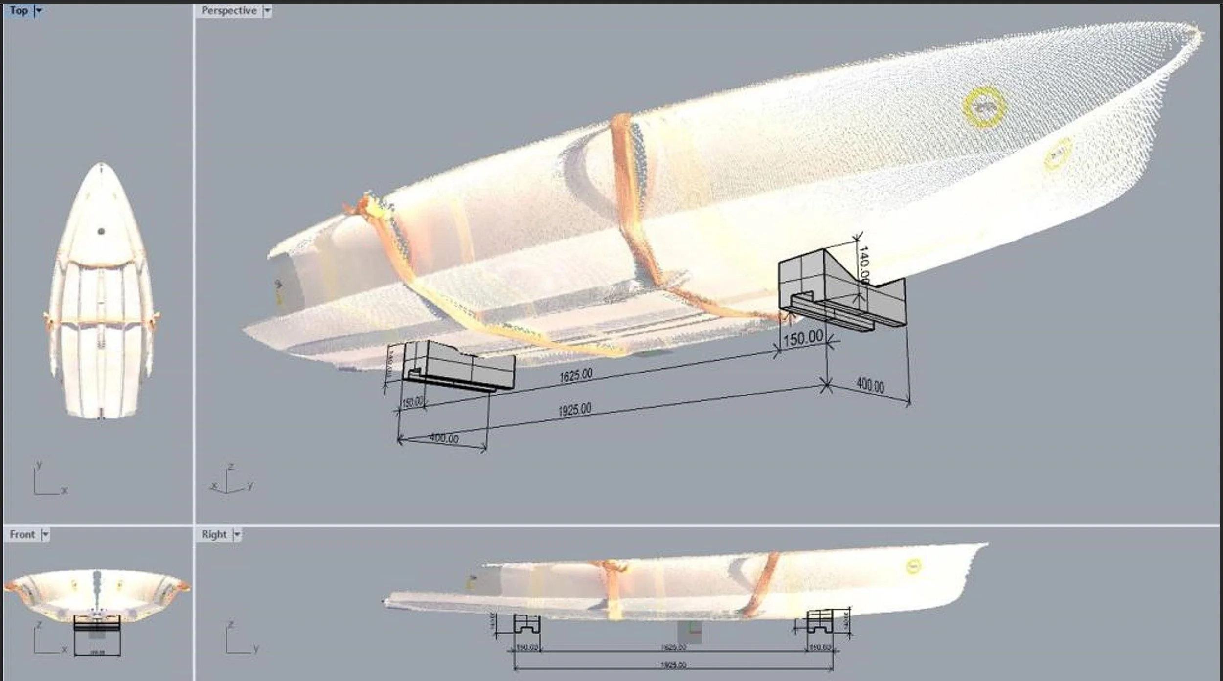 Boat supports Reverse Engineering