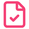 Icono de un documento con una marca de verificación