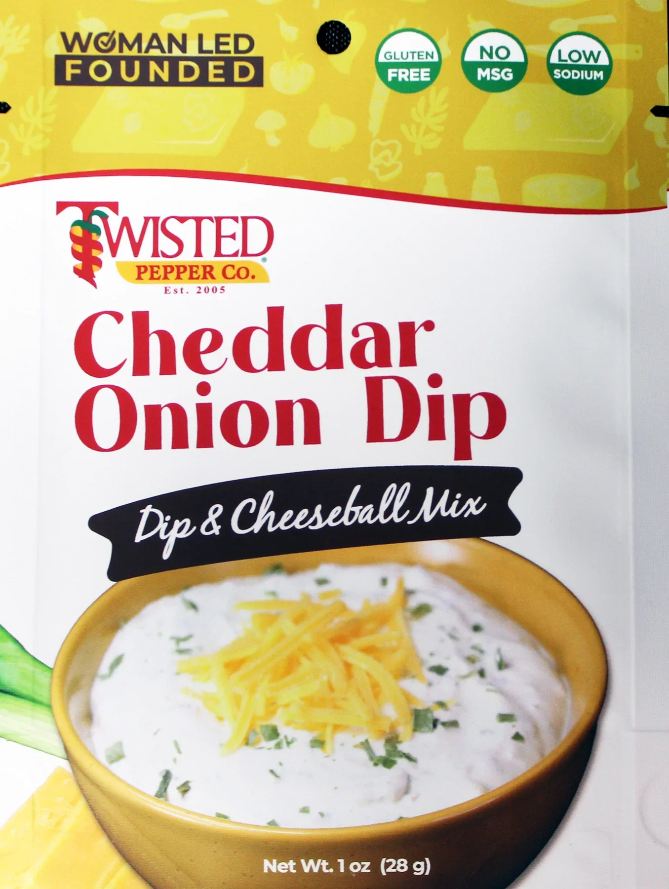 Twisted Pepper Cheddar Onion Dip