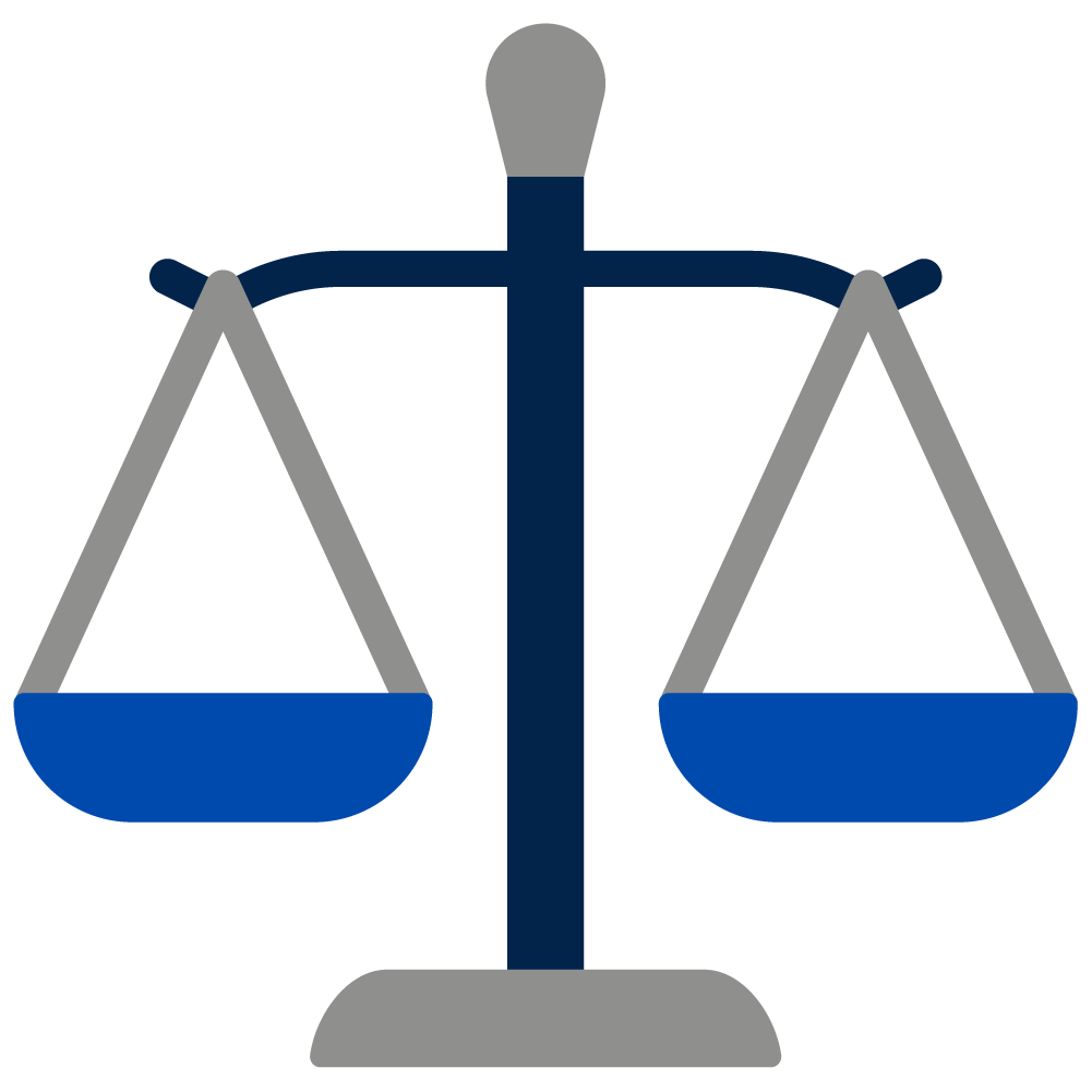 General liability insurance scales icon