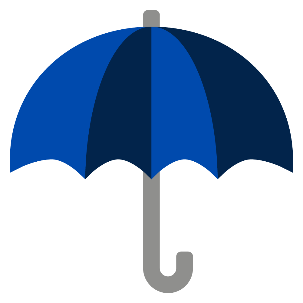 Umbrella and excess insurance icon