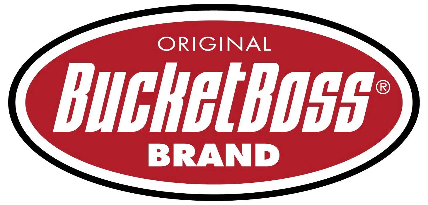 The Buckeye Boss Brand logo with red oval background, white text reading 'Original Buckeye Boss Brand' and black outline.
