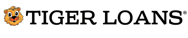 Tiger Loans logo with a cartoon tiger face and text