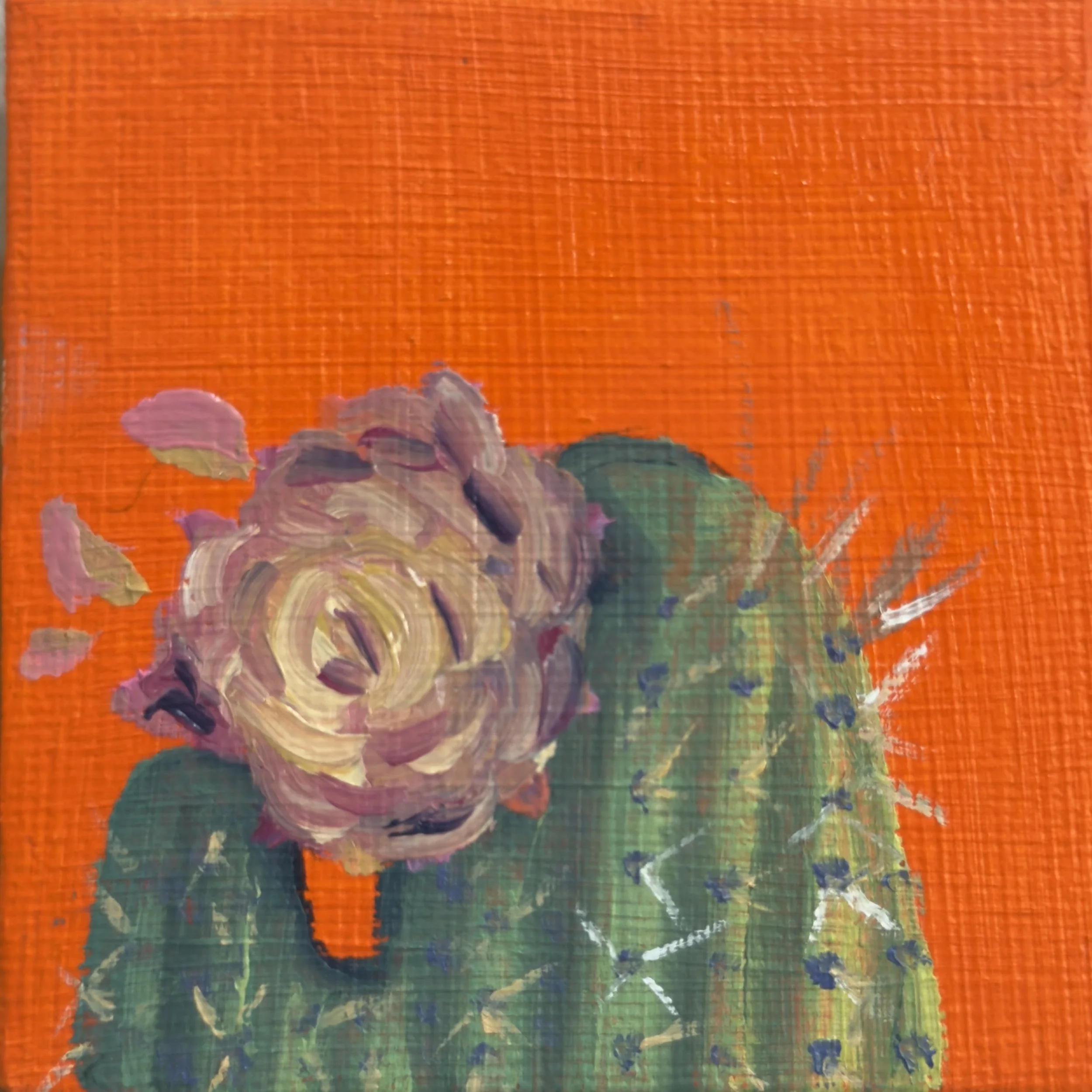 Cactus Flower, 2.75x2.75 inch Original