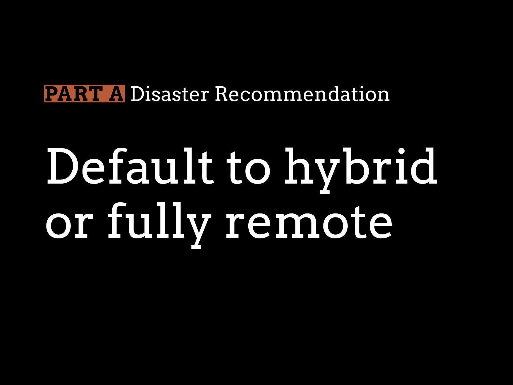 Recommendation 1