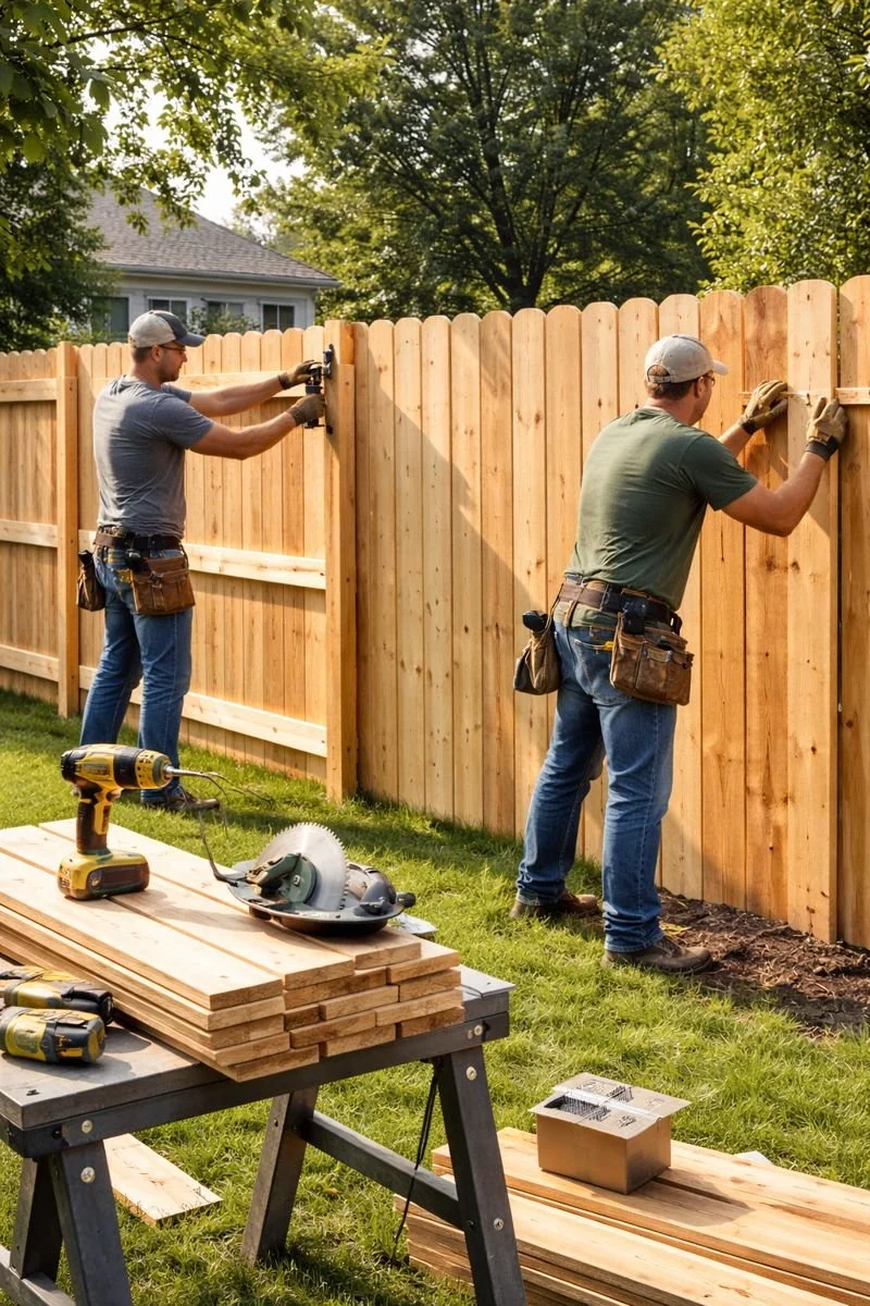Fence installation and repair of wood and other fencing systems designed to enhance privacy, security, and curb appeal.