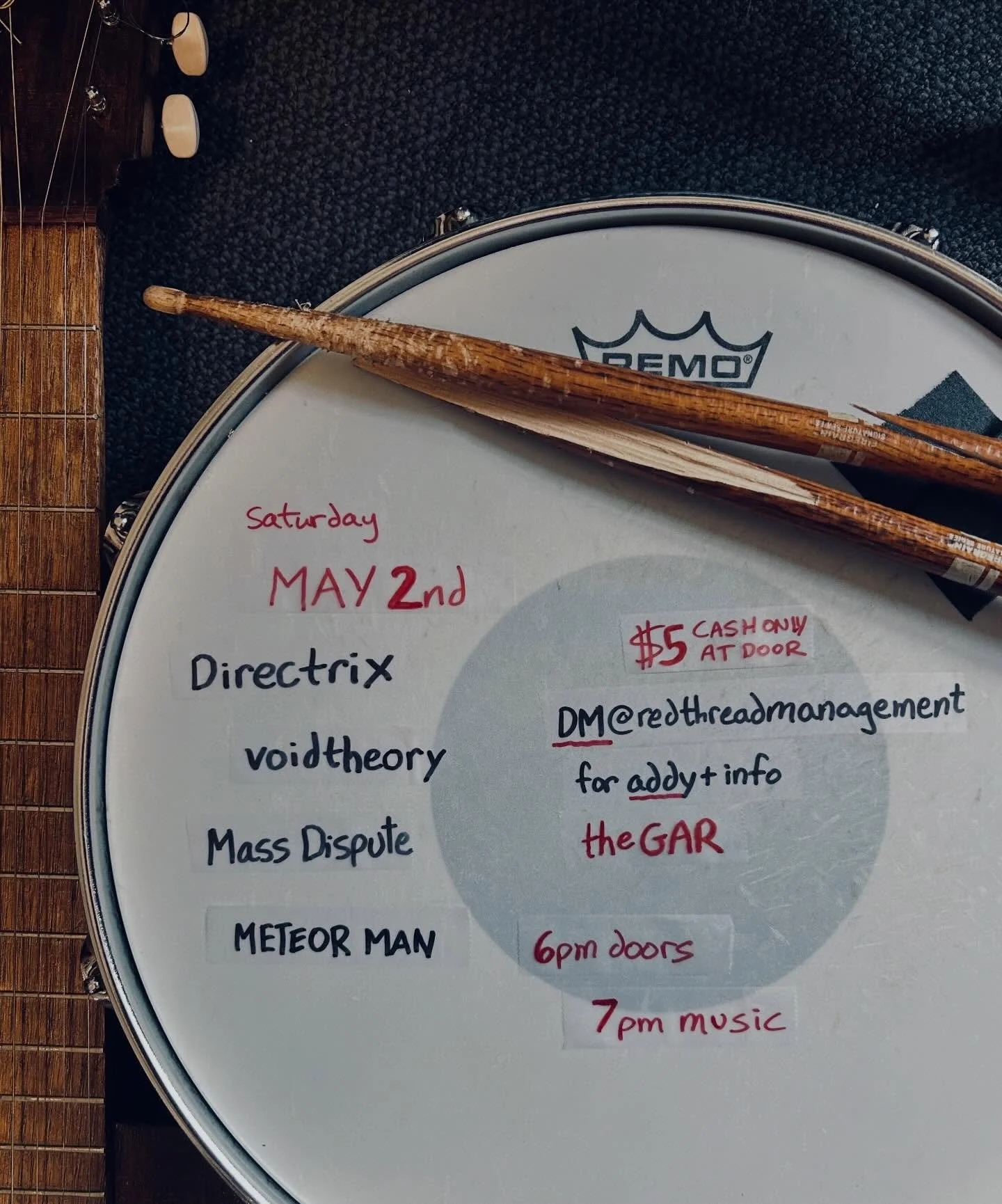 NEXT SATURDAY‼️6pm doors we&rsquo;ll see you there. DM @redthreadmanagement for addy + details

excited to be welcoming @massdispute from MI
don&rsquo;t miss out it&rsquo;s only 5 bucks CASH (at the door)
.
.
:
#chicagomusic #altmetal #rocknroll #pun