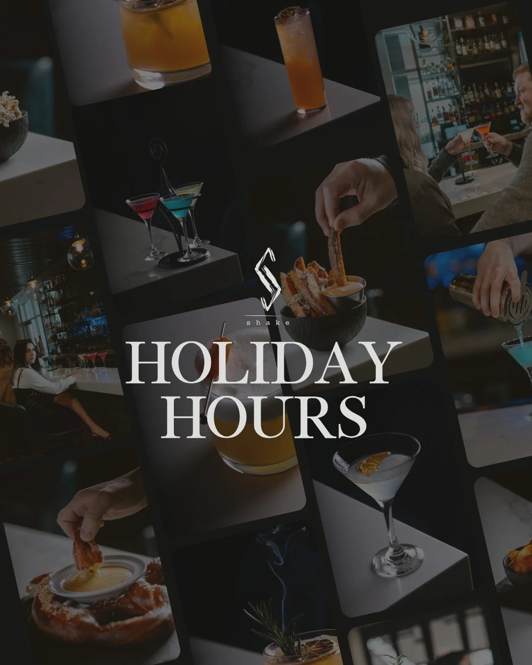 ✨ Holiday Hours Update ✨

Southside Shake will be closed on December 24, 25 &amp; 26 as our team takes time to celebrate the season.

Wishing you a warm, joyful holiday season! 🖤🍸

#SouthsideShake #FrederictonNB #GinBar #NBHospitality #CocktailBar