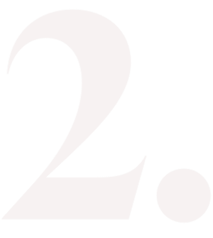 The image shows a large, stylized number 2 with a period, in a pinkish-brown color.