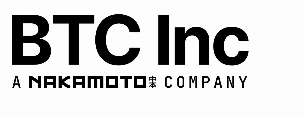Logo for BTC Media Company , a Nakamoto Company