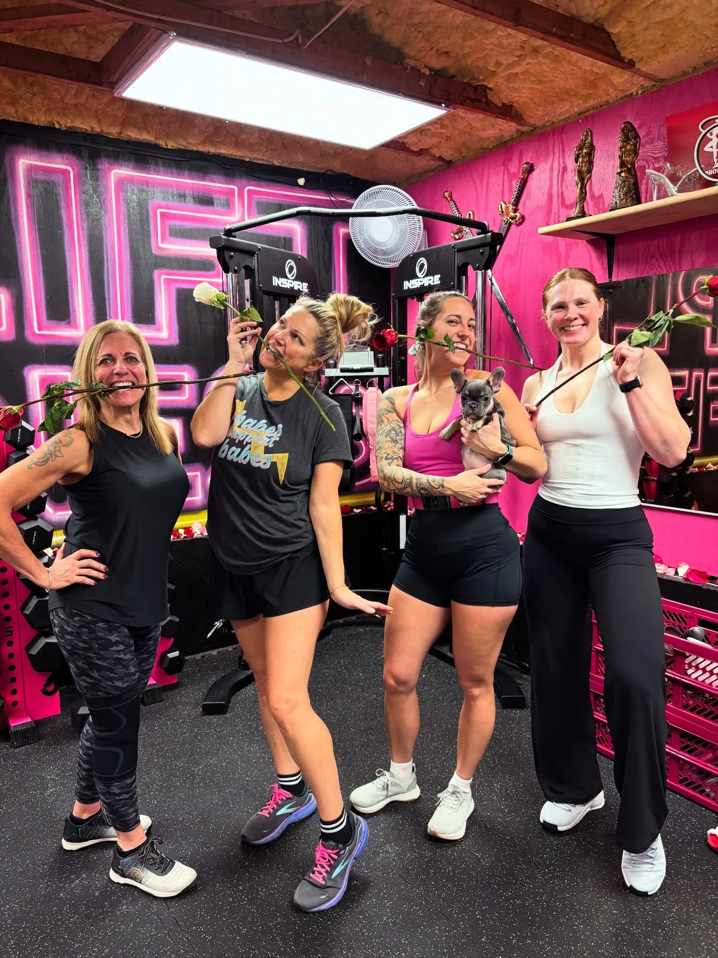 Happy Galentine&rsquo;s Day from the pink ladies at @upliftfitgym 🌹 Know that each of you are loved and appreciated! 🫶 XOXO Coach Katie