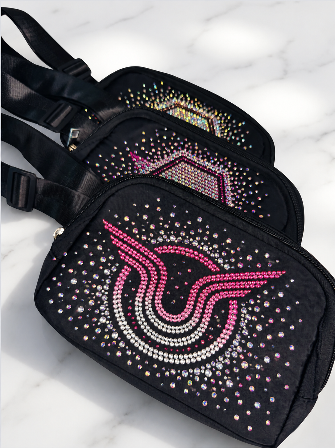 Uplift Rhinestone Belt Bag