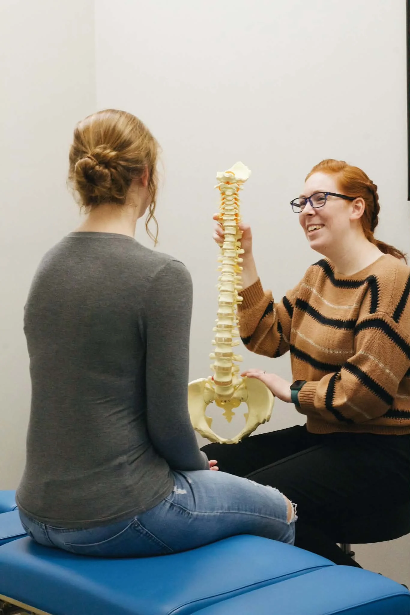 Dr. Jenny educating a patient.