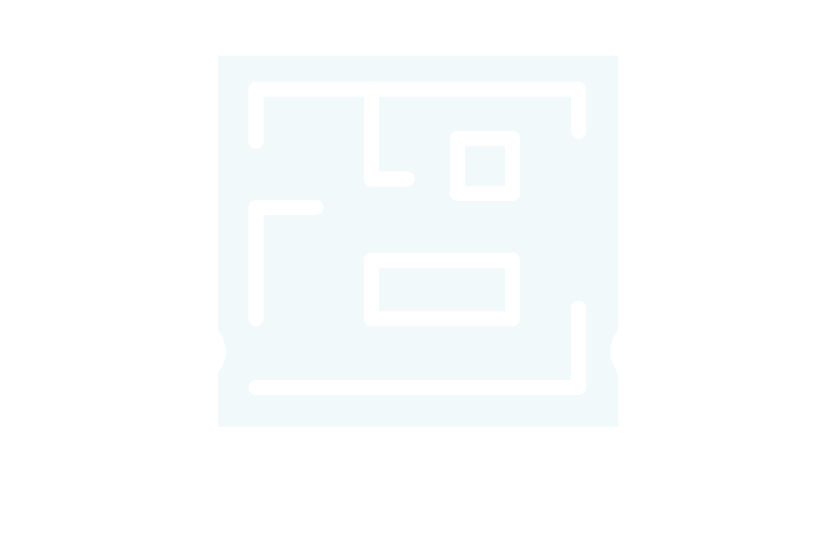 Line drawing of hands holding blueprint.