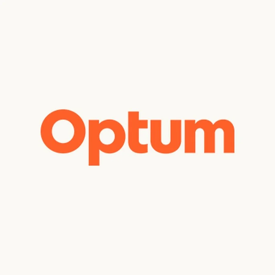 The word 'Optum' in bold, orange letters on a light background.