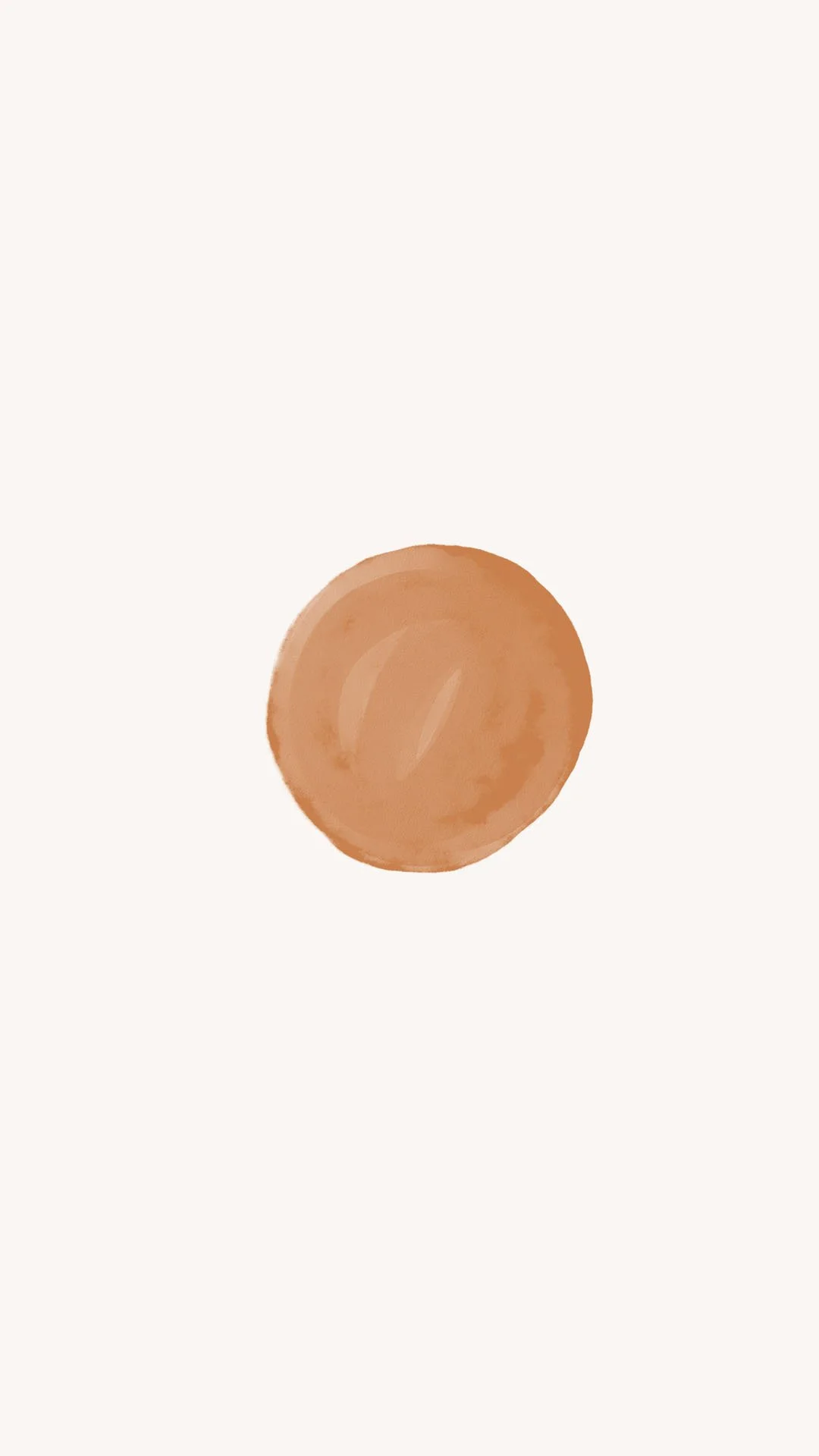 A brown, circular object resembling a small wooden or plastic disk on a plain white background.