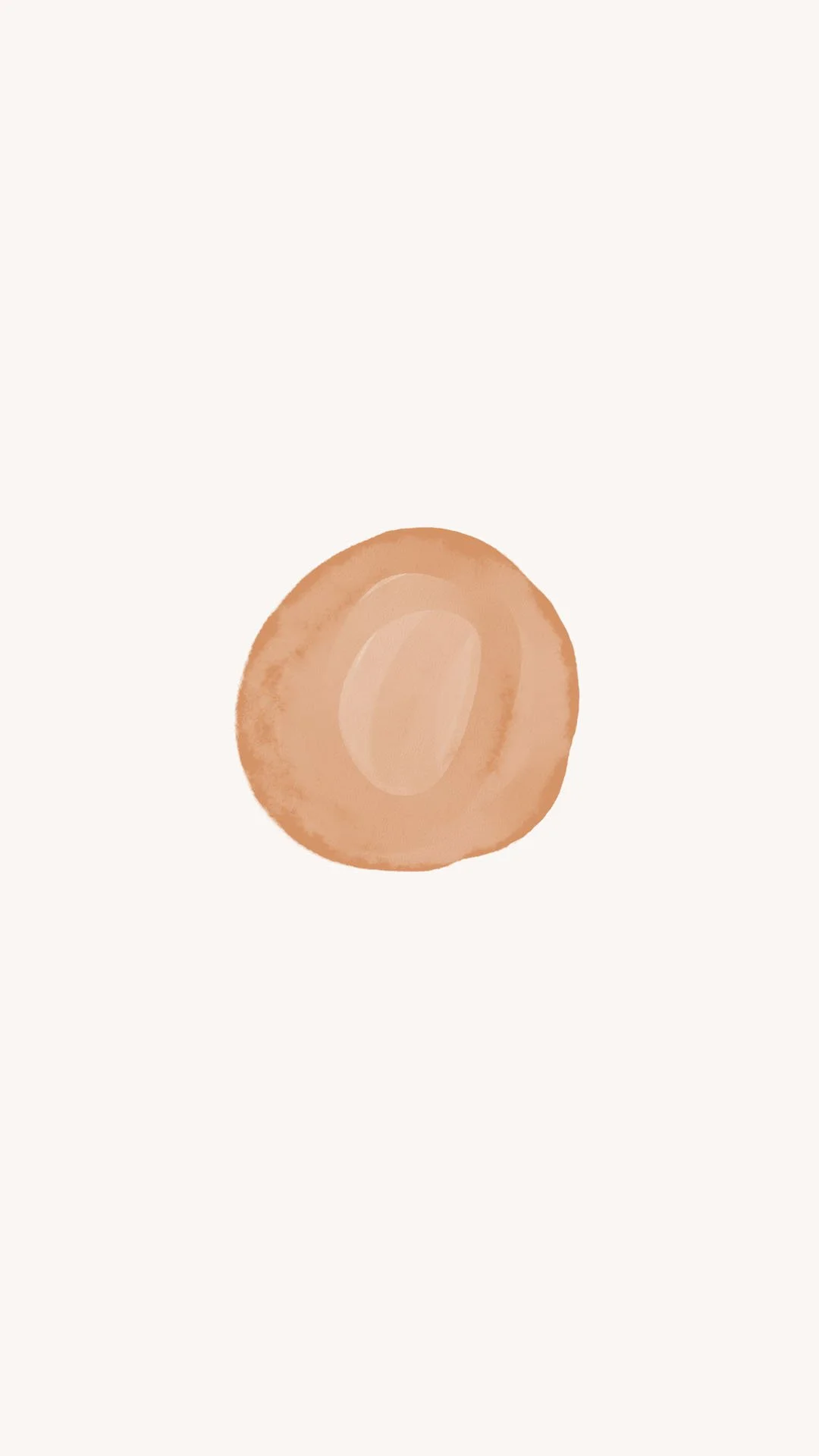 A watercolor illustration of a brown seed or nut with a smooth surface and slightly textured edges, set against a plain white background.