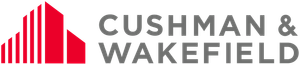 Cushman & Wakefield logo with a red skyscraper icon and black text
