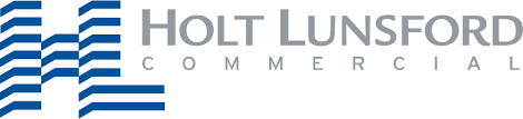 Holt Lunsford Commercial logo with stylized building graphic.