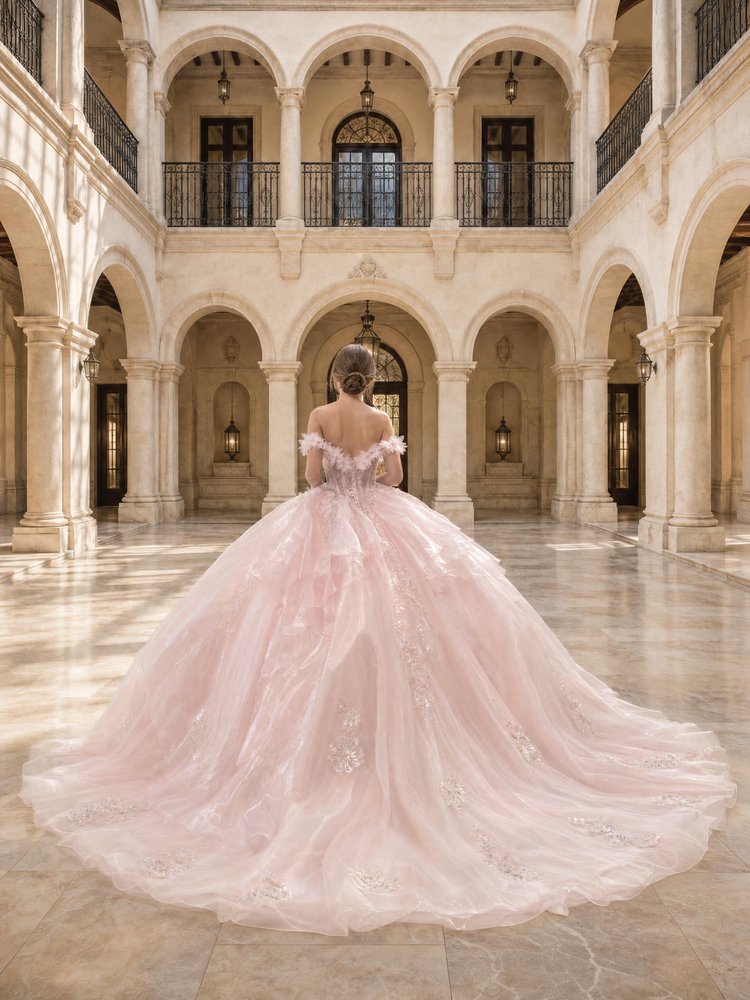 ZABID – vestido de quinceañera rosa pastel