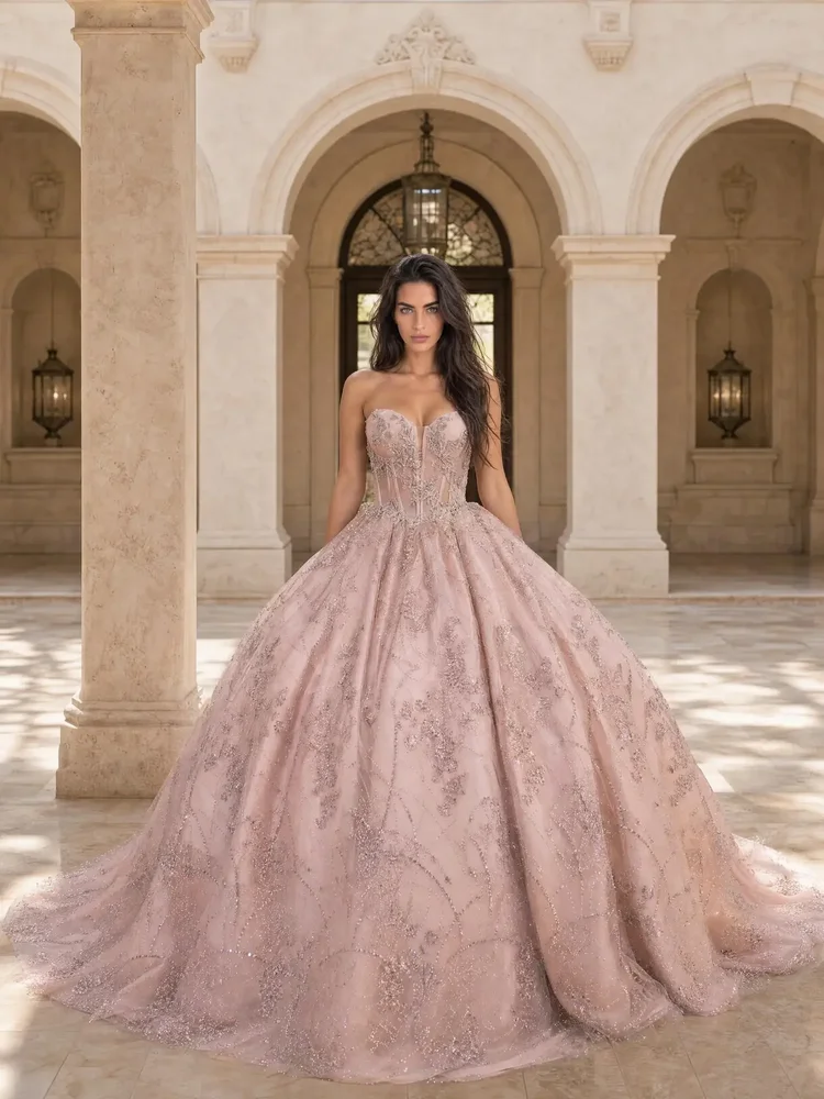TIMOR – vestido de quinceañera rosa viejo