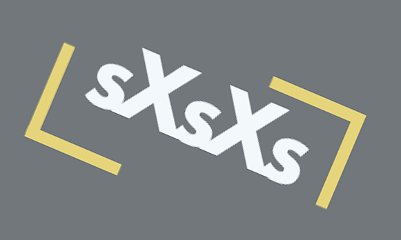 Stylized text spelling 'sks' with yellow brackets on a gray background.