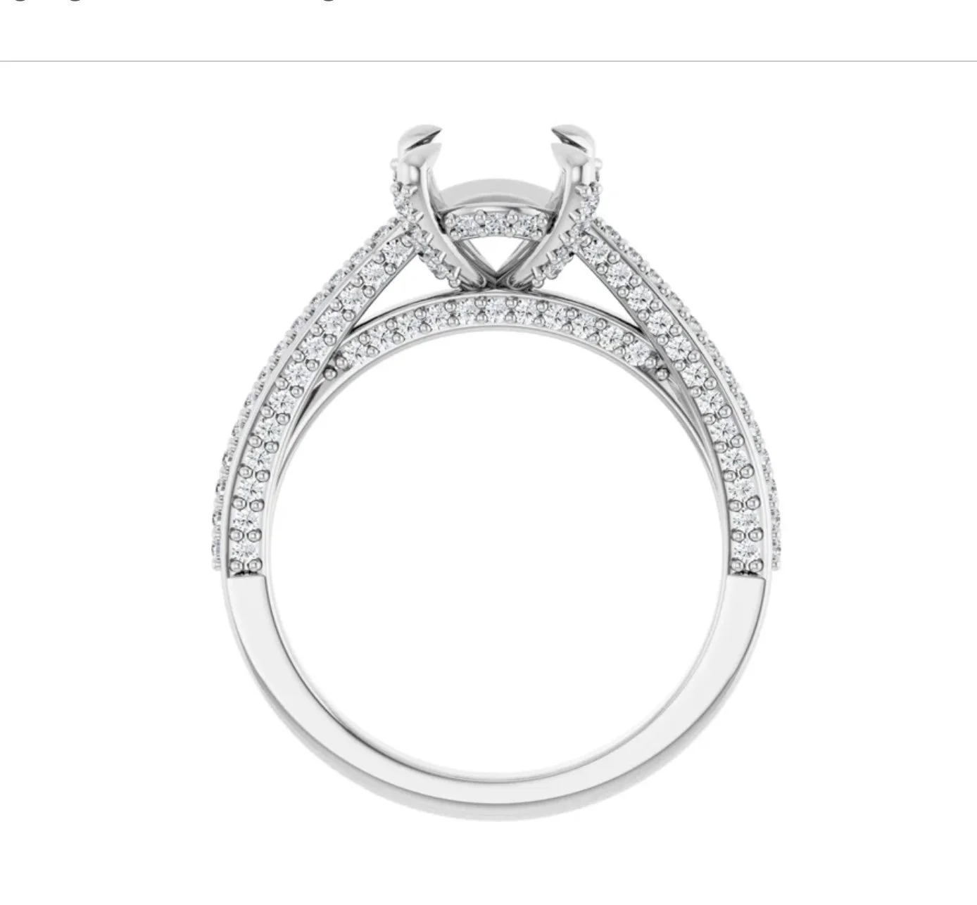 Round Brilliant Accented Engagement Ring