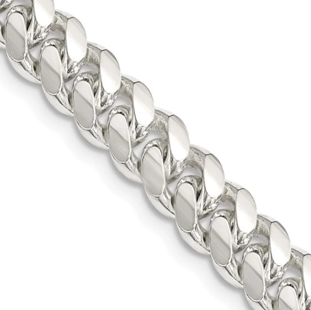 Sterling Silver Domed Curb Chain