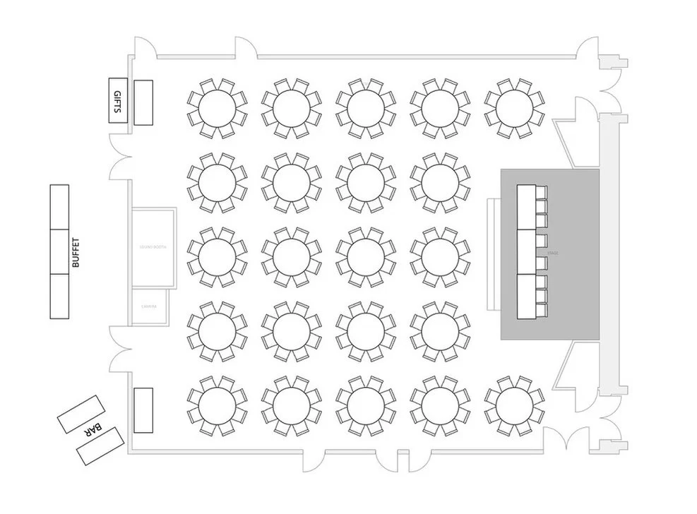 Theater - Full Rounds (184 ppl)