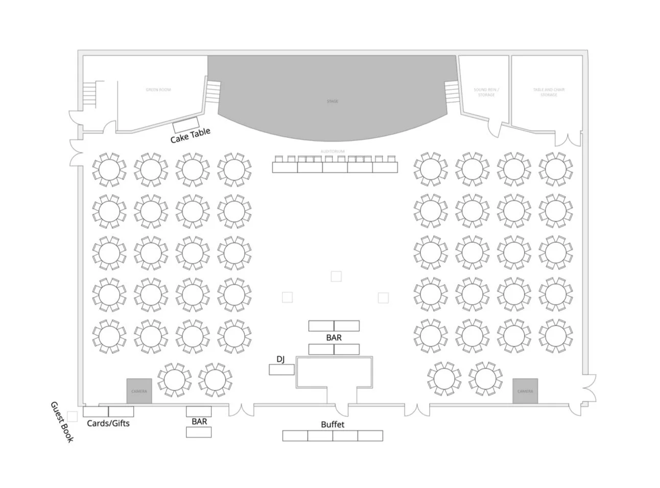 Auditorium Wedding 2 (364 ppl)